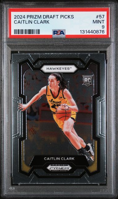2024 Prizm Draft Picks - Caitlin Clark - Basketball - Iowa Hawkeyes - #57 - Psa 9