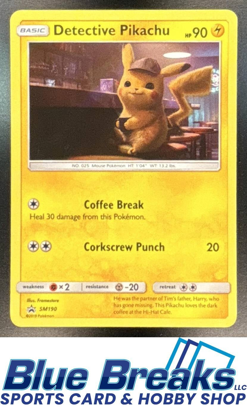 2016-19 Pokemon SM Black Star Promos Detective Pikachu #SM190a