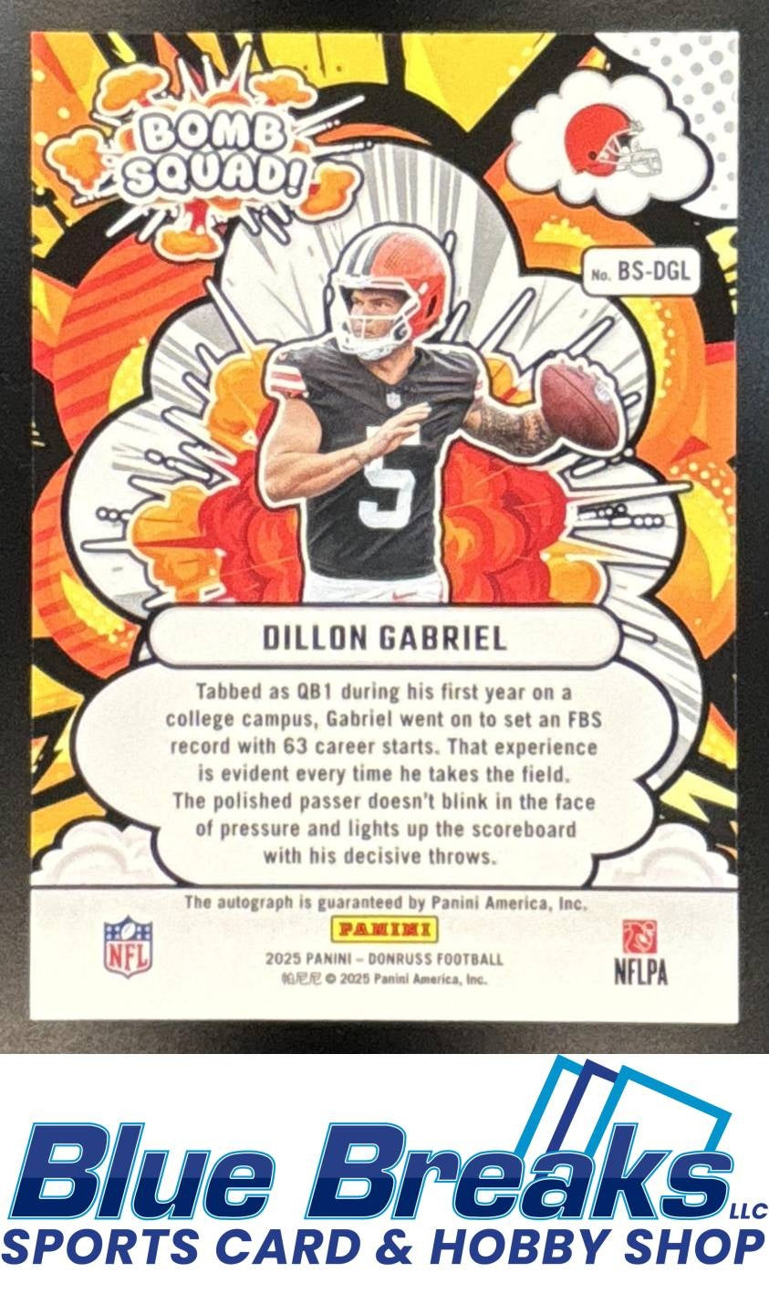 2025 Panini Donruss Bomb Squad Auto Dillon Gabriel 11/75 [RC] #BS-DGL RC Browns