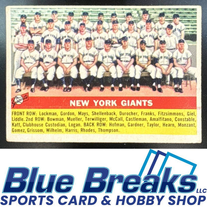 1956 Topps - New York Giants [RC] #226 Team Card