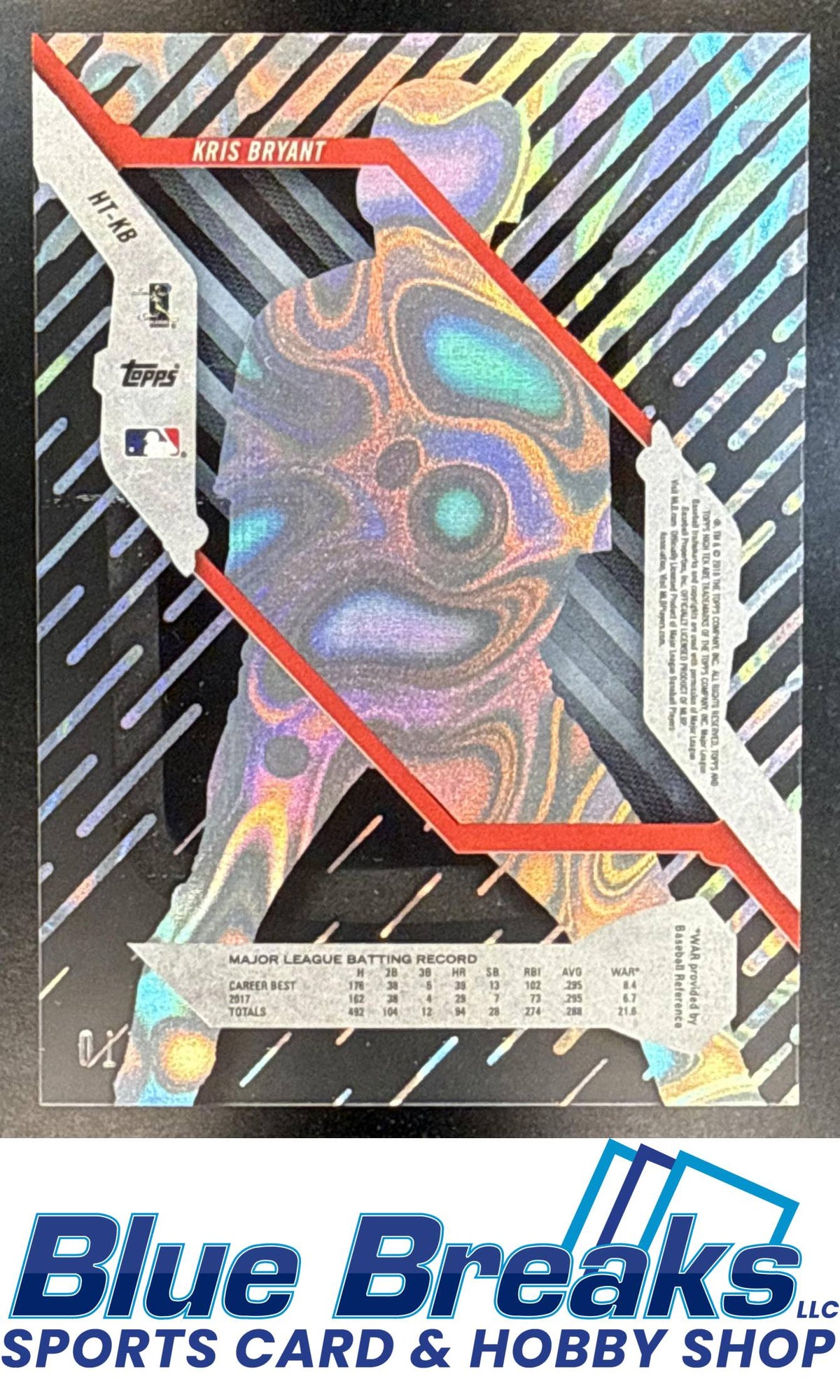 2018 Topps High Tek Red Galactic Diffractor Kris Bryant 08/10 #HT-KB Chicago Cubs