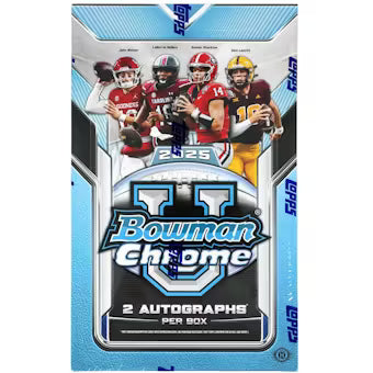 2025 Bowman University Chrome Football Hobby Box - Sealed Wax