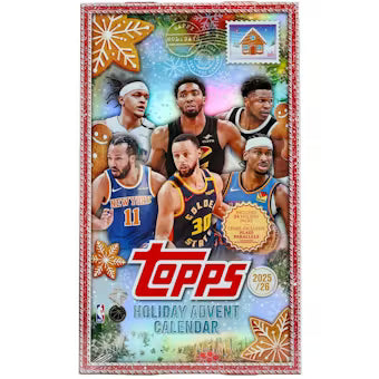 2025/26 Topps Holiday Basketball Countdown Calendar Box - Sealed Wax