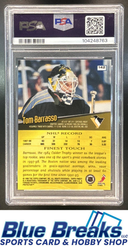 1998 Topps Finest Tom Barrasso #142 PSA 10 Pittsburgh Penguins