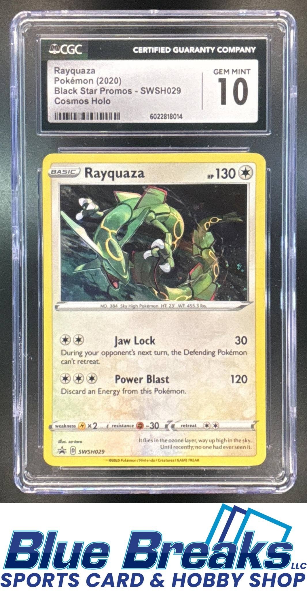 Pokemon Sword & Shield Black Star Promos Rayquaza #SWSH029 2020 CGC 10