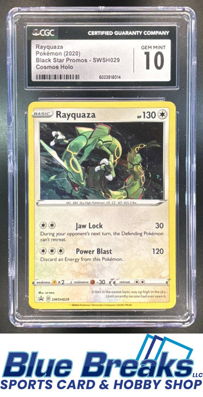 Pokemon Sword & Shield Black Star Promos Rayquaza #SWSH029 2020 CGC 10