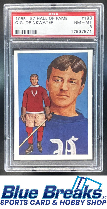 1985-87 Hall of Fame C.G. Drinkwater #186 PSA 8