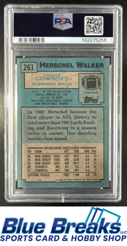 1988 Topps Herschel Walker #261 PSA 8 Dallas Cowboys