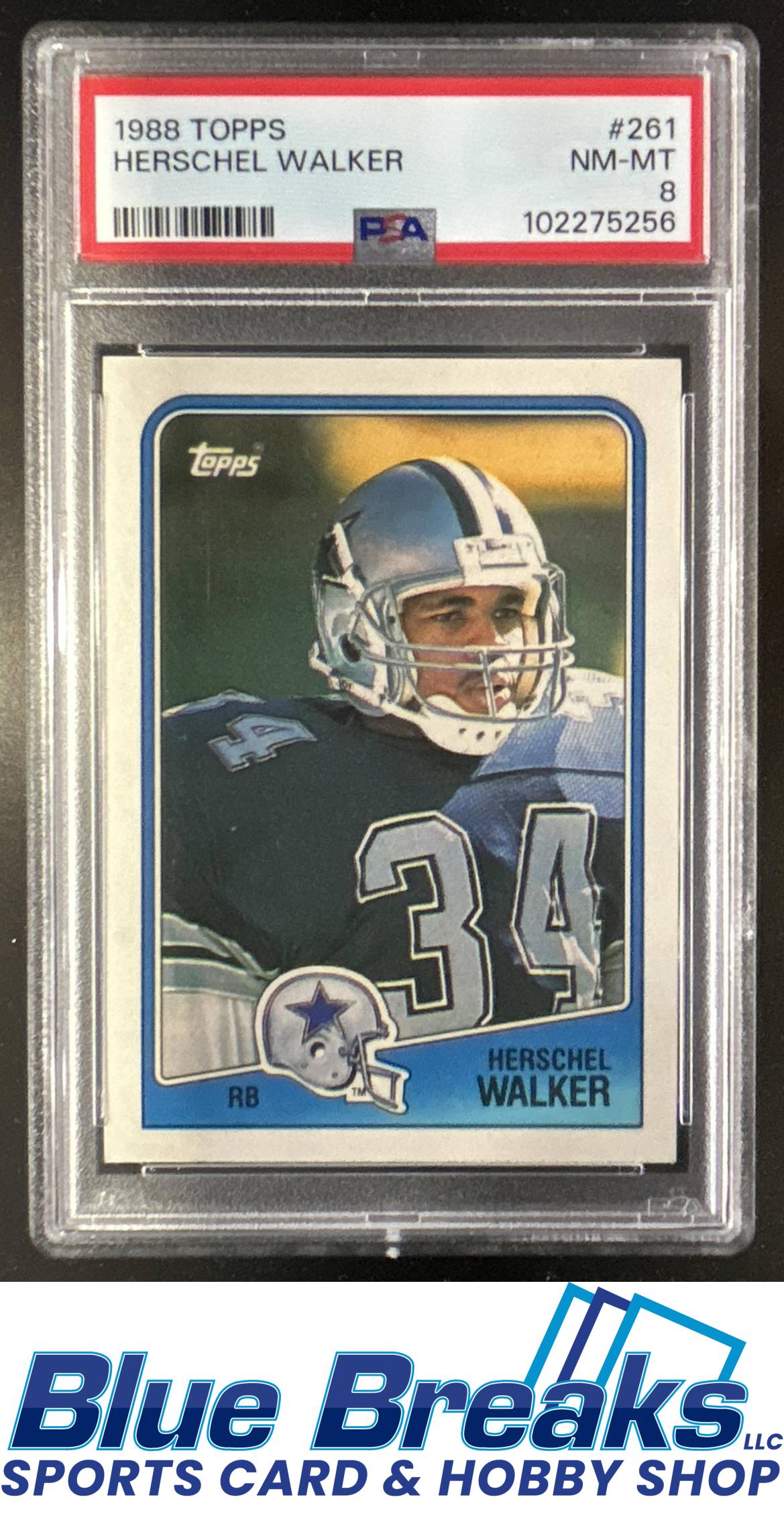 1988 Topps Herschel Walker #261 PSA 8 Dallas Cowboys