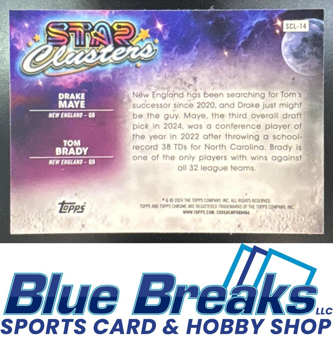 2024 Topps Cosmic Chrome Tom Brady Drake Maye #SCL-14 Star Clusters