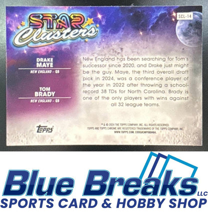 2024 Topps Cosmic Chrome Tom Brady Drake Maye #SCL-14 Star Clusters