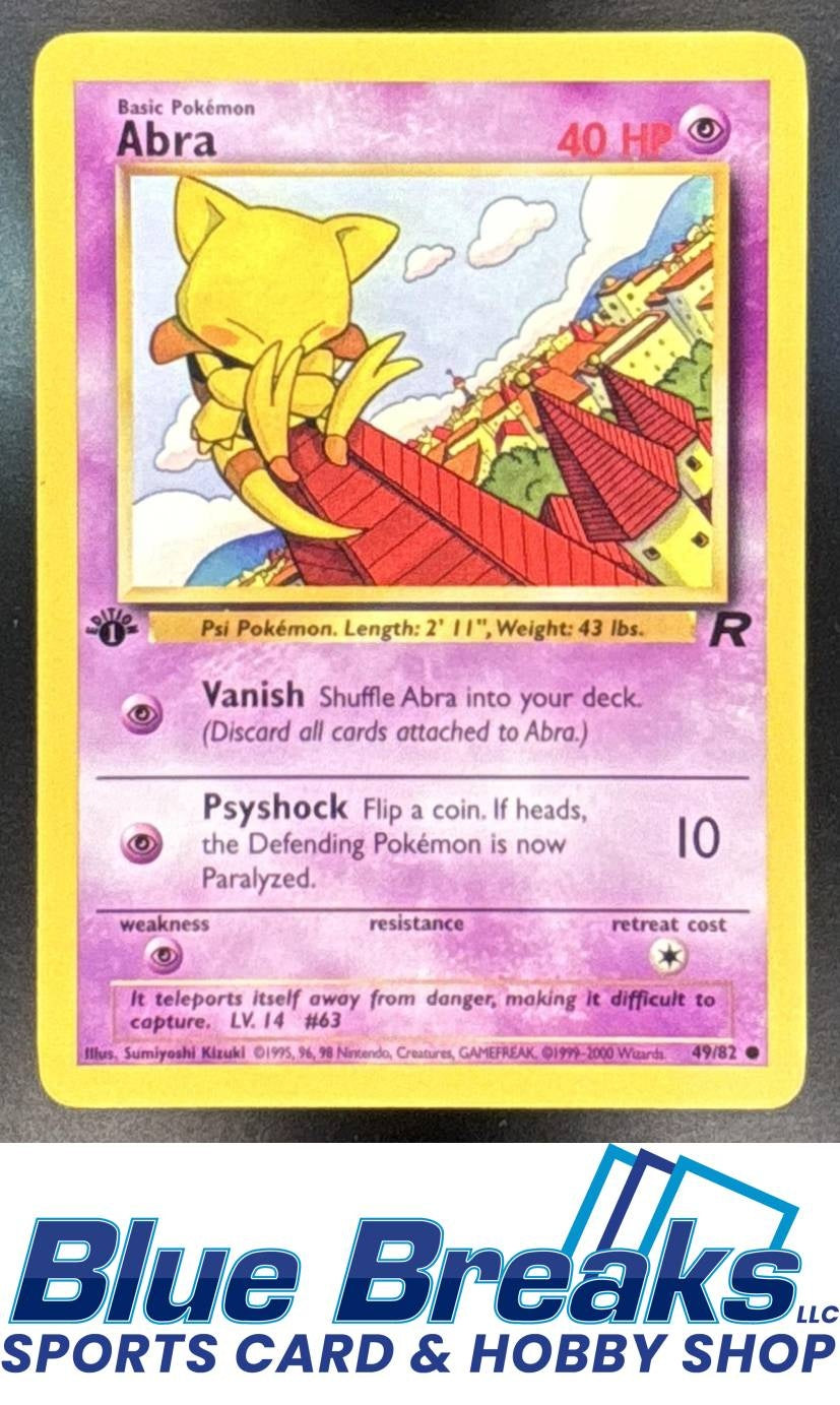 2000 Pokemon Team Rocket First Edition Abra #49/82