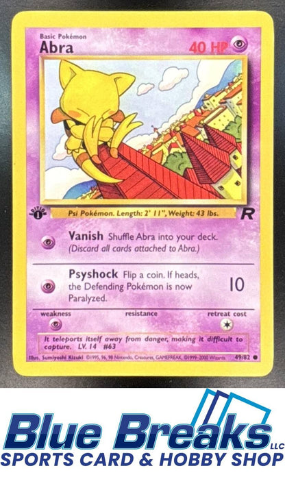 2000 Pokemon Team Rocket First Edition Abra #49/82