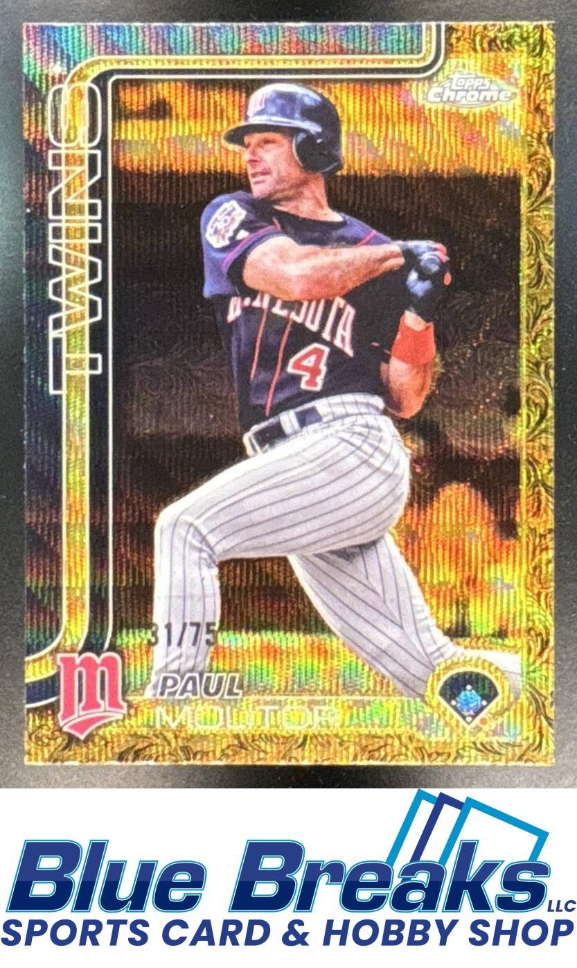 2025 Topps Gilded Collection Paul Molitor #10 Chrome Gold Wave Refractor 31/75 Minnesota Twins