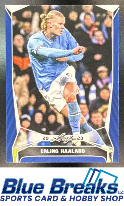 2023 Leaf Erling Haaland #B-4 Blue Manchester City FC