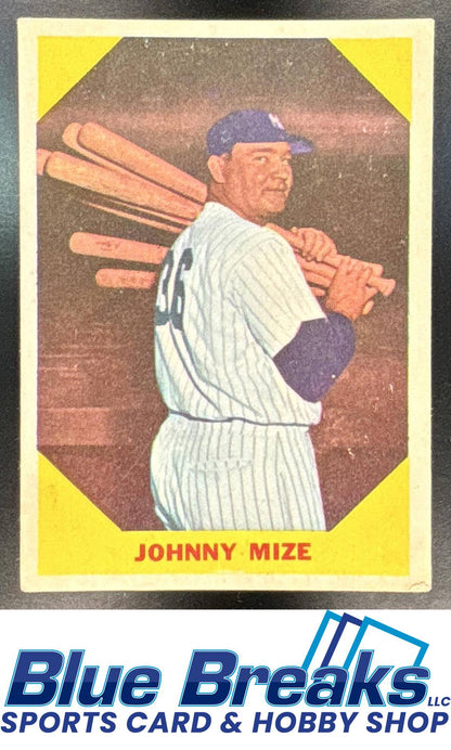 1960 Fleer Baseball Greats Johnny Mize #38 Chicago Cubs