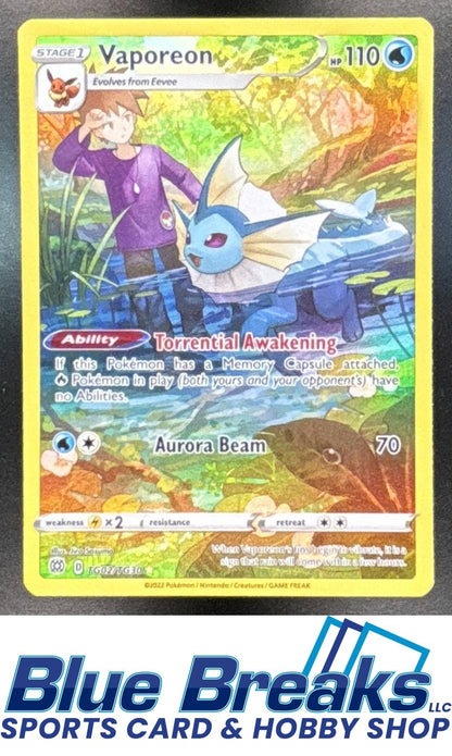 2022 Pokemon Sword & Shield Brilliant Stars Vaporeon #TG02/TG30 Trainer Gallery Holo