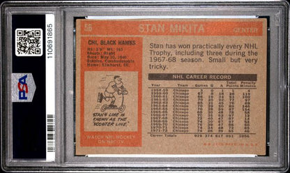1972 Topps - Stan Mikita - Chicago Blackhawks - Ice Hockey - #56 - PSA 4