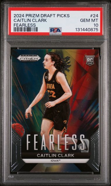 2024 Prizm Draft Picks - Caitlin Clark - -Basketball - Iowa Hawkeyes - Fearless - #24 - PSA 10