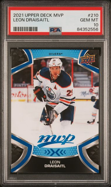 2021 Upper Deck - MVP - Leon Draisaitl - PSA10 - #210 - Ice Hockey - Oilers - drop