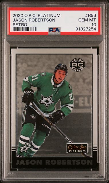 2020 O-Pee-Chee Platinum - Jason Robertson - Dallas Stars - Retro - Ice Hockey - #R93 - PSA 10