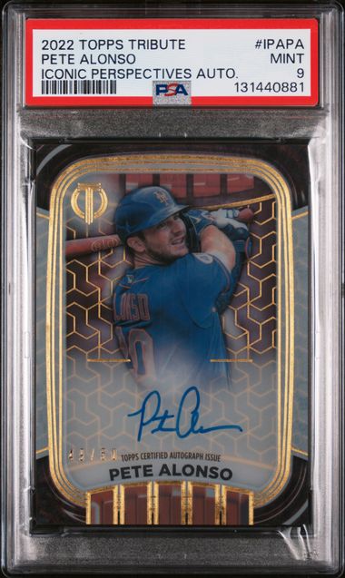 2022 Topps Tribute - Pete Alonso - New York Mets - Baseball -  Iconic Persepectives - Auto - 49/50 - PSA 9