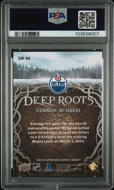 2023 Upper Deck - Connor McDavid - Deep Roots - #DR45 -NHL - Ice Hockey - Edmonton Oilers - PSA 10