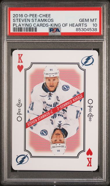 2016 O-Pee-Chee - Playing cards - King of Hearts - Steven Stamkos - PSA10 - Ice Hockey - Predators - drop