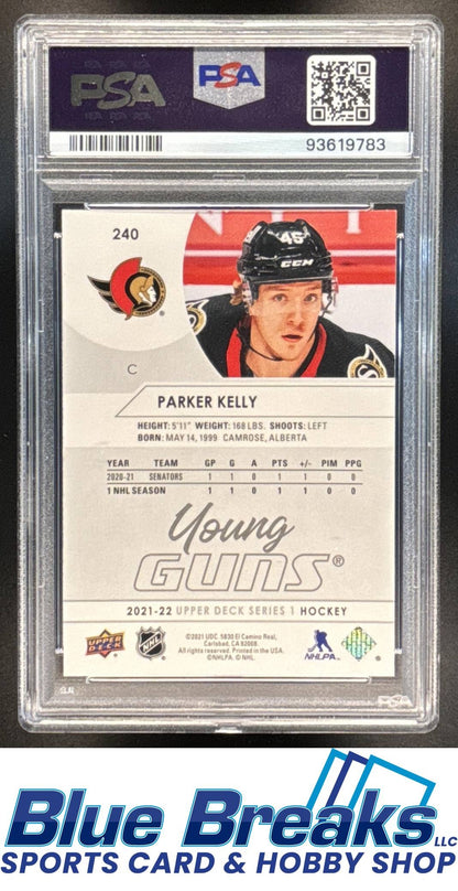 2001 Upper Deck Parker Kelly PSA 10 #240 Ice Hockey Senators