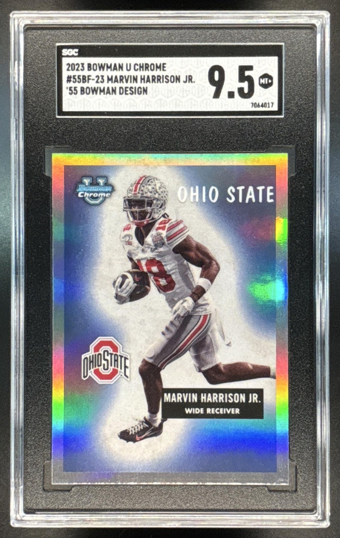 2023 Bowman University Chrome Marvin Harrison Jr. #55BF-23 1955 Football SGC 9.5