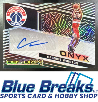 2020-21 Panini Obsidian Onyx Auto Cassius Winston 90/99 #ONY-CWI Wizards