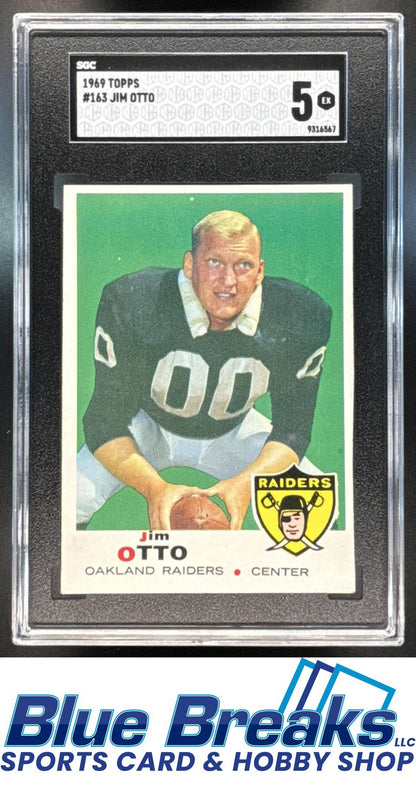 1969 Topps Jim Otto #163 SGC 5 Raiders