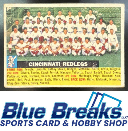 1956 Topps - Cincinnati Redlegs #90 Team Card