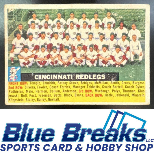 1956 Topps - Cincinnati Redlegs #90 Team Card