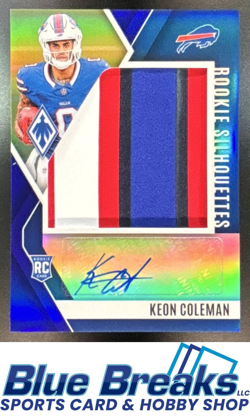 2024 Panini Phoenix Keon Coleman #RS-KCN Rookie Silhouettes Blue 32/49 Relic RC Auto Bills