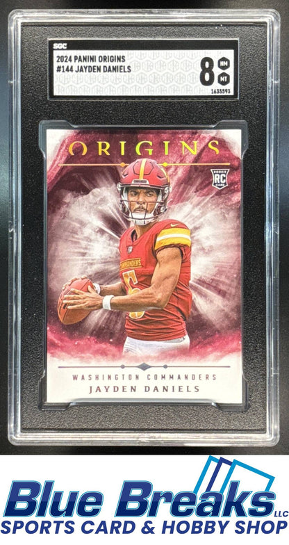 2024 Panini Origins Rookies Jayden Daniels RC #144 SGC 8 Commanders