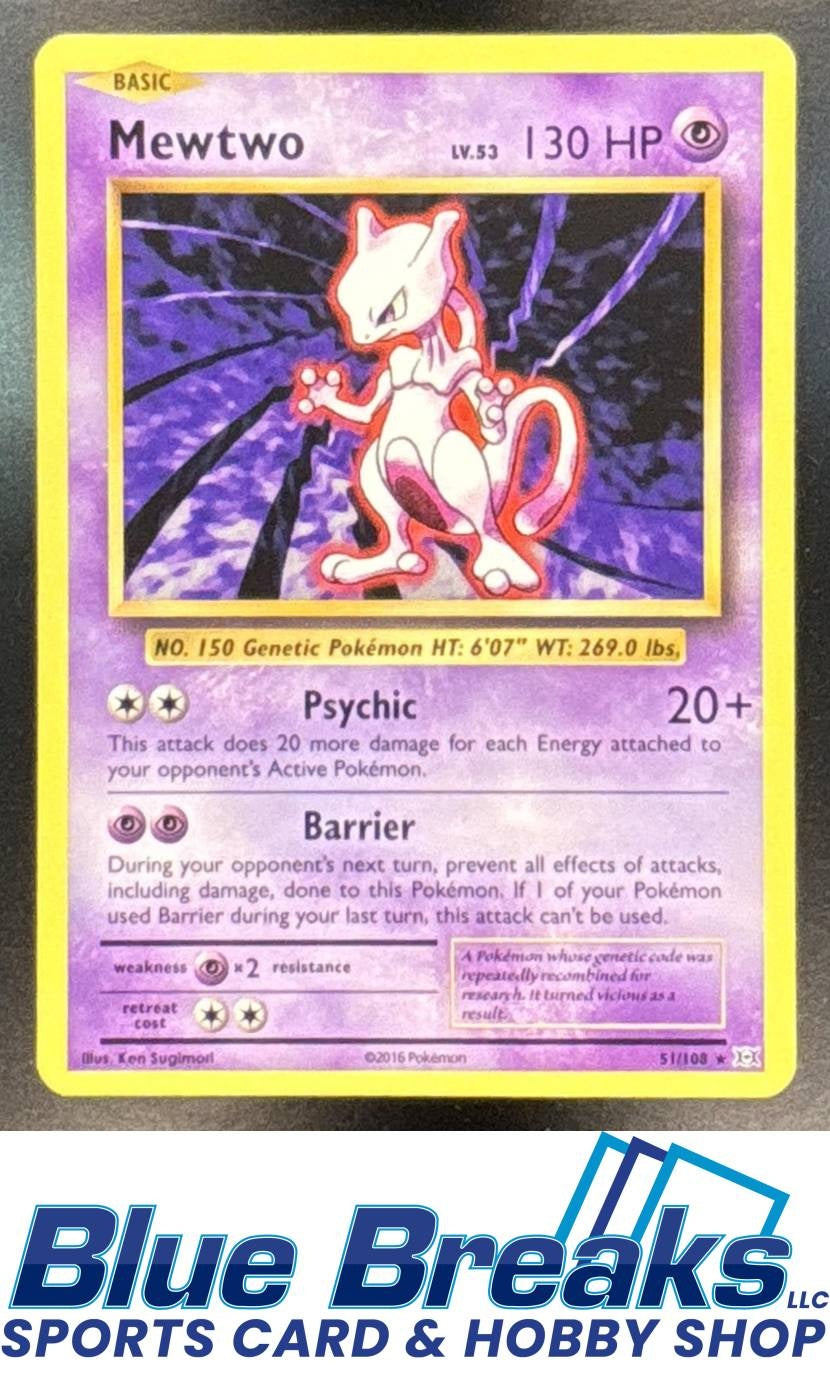 2016 Pokemon XY Evolutions Mewtwo #51/108