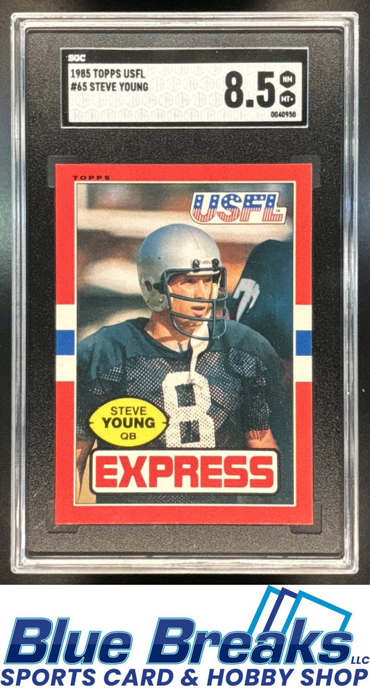 1985 Topps USFL Steve Young #65 SGC8.5 49ers
