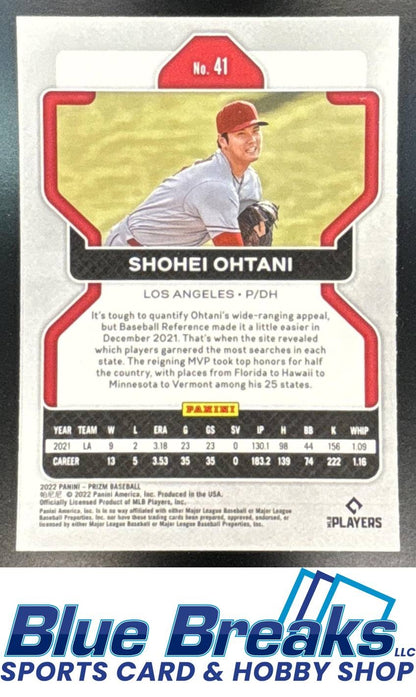 2022 Panini Prizm Shohei Ohtani [RC] #41 Los Angeles Angels