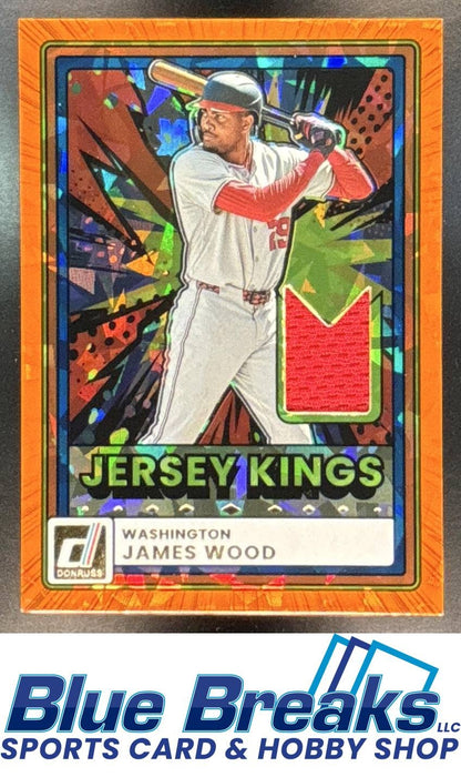 2026 Panini Donruss James Wood #JK-JW Jersey Kings Orange Ice Relic
