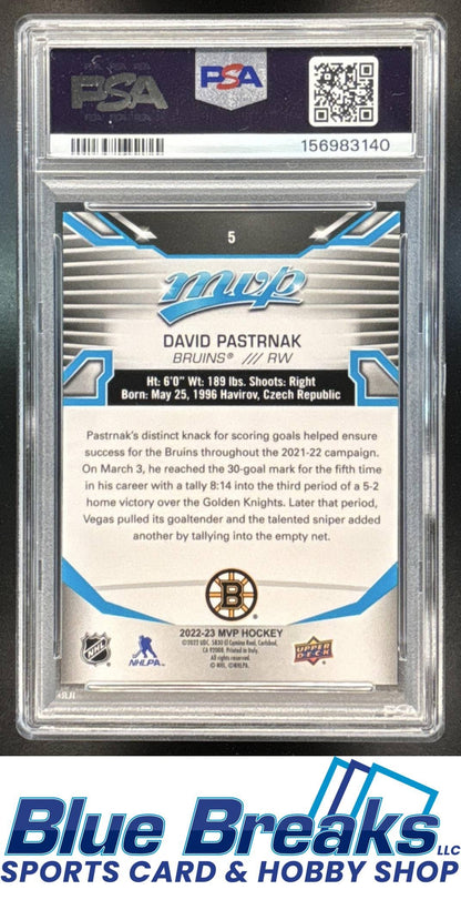 2022-23 Upper Deck MVP David Pastrnak [RC] #5 PSA 10 Boston Bruins