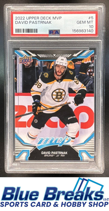 2022-23 Upper Deck MVP David Pastrnak [RC] #5 PSA 10 Boston Bruins