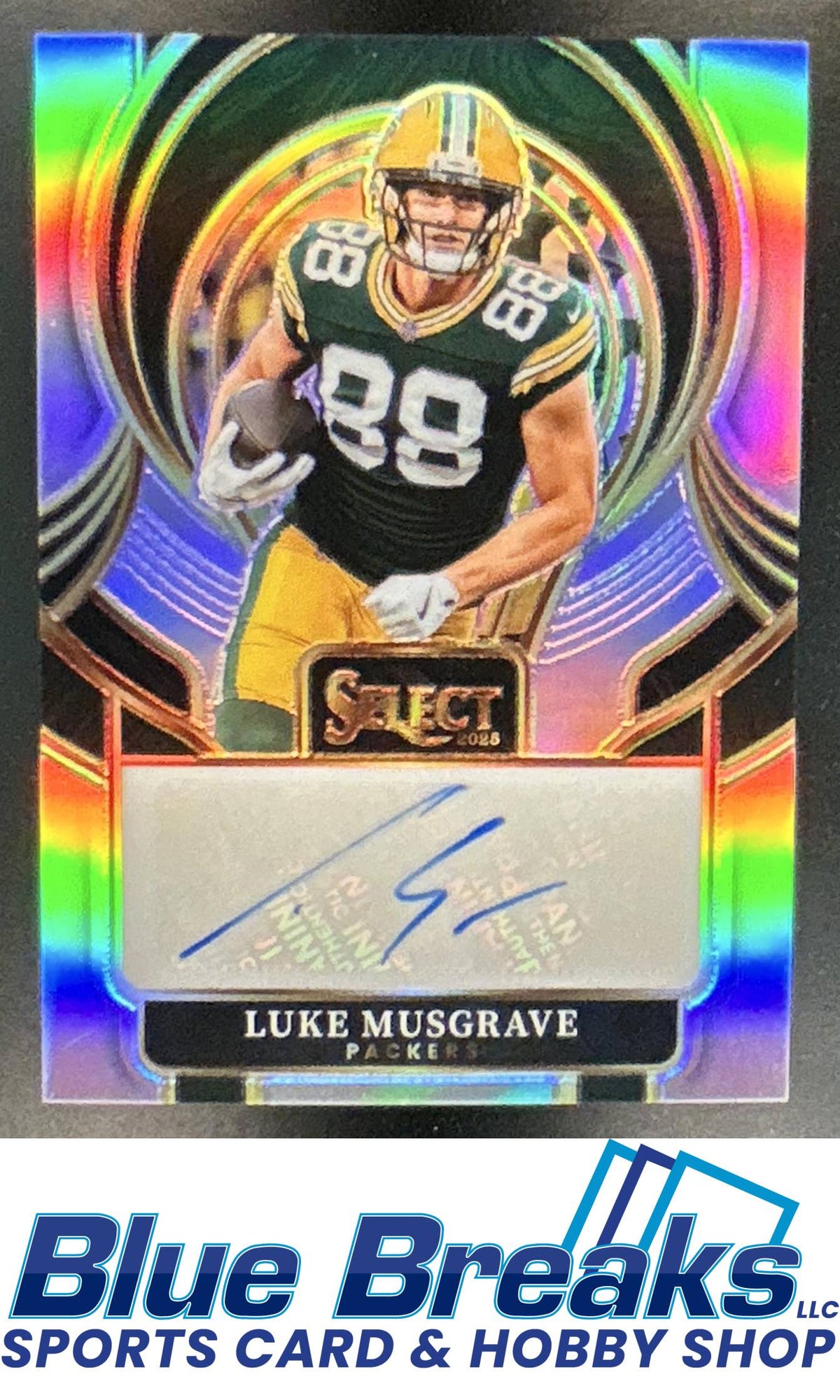 2025 Panini Select Signatures Luke Musgrave [RC] #SIP-LME Auto Green Bay Packers