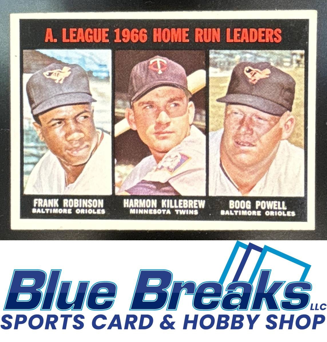 1967 Topps American League 1966 Home Run Leaders Frank Robinson Harmon Killebrew Boog Powell #243