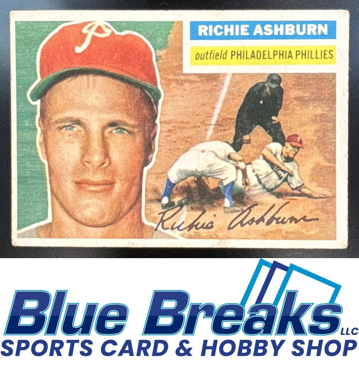 1956 Topps - Richie Ashburn [RC] #120b Philadelphia Phillies