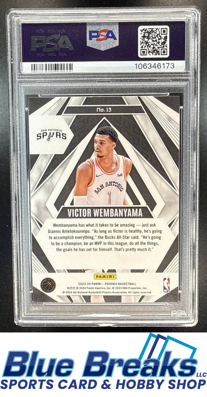 2023 Panini Phoenix Victor Wembanyama #13 Paragon RC PSA 10 San Antonio Spurs