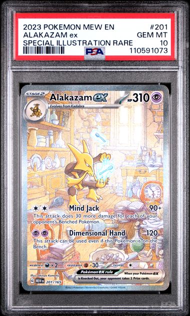 2023 Pokémon - Mew - Special Illustration Rare - Alakazam ex - #201 - PSA 10