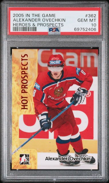 2005 In the Game - Heroes & Prospects - Alexander Ovechkin - #362 - PSA 10 - hockey - Capitals
