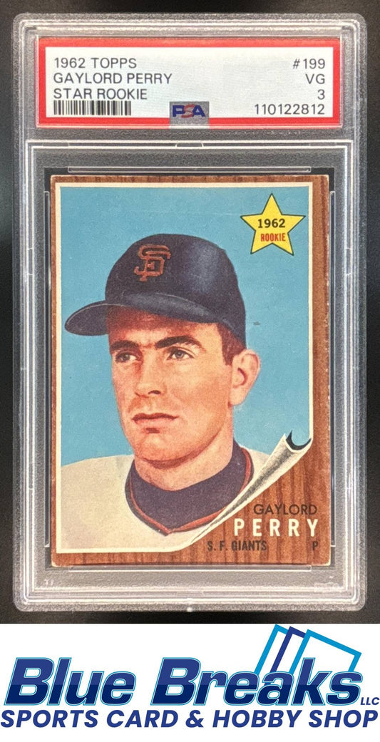 1962 Topps Gaylord Perry [RC] #199 RC PSA 3 baseball Giants