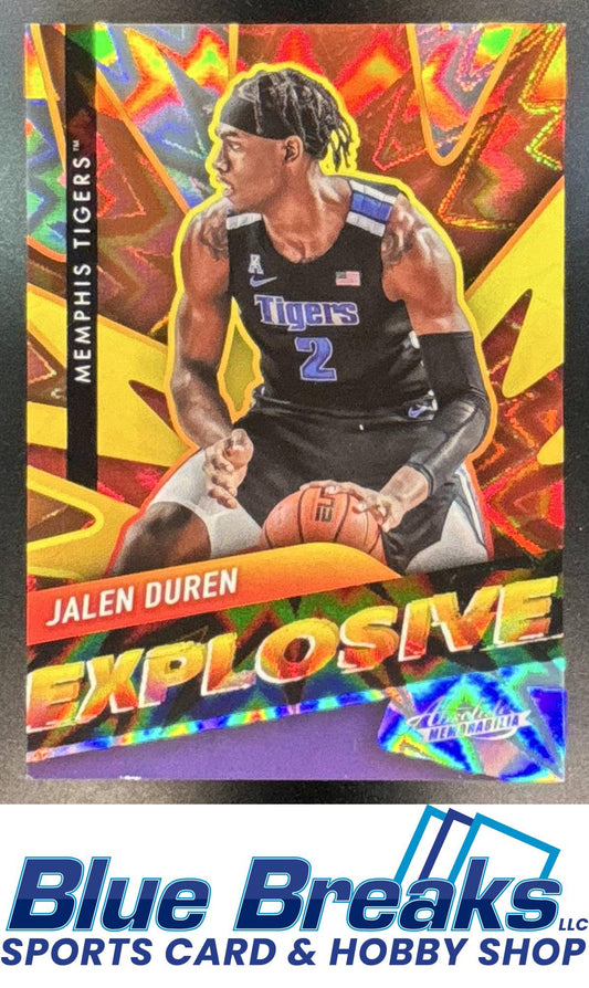 2022 Panini Chronicles Draft Picks Jalen Duren #EX-JDU Explosive Memphis Tigers
